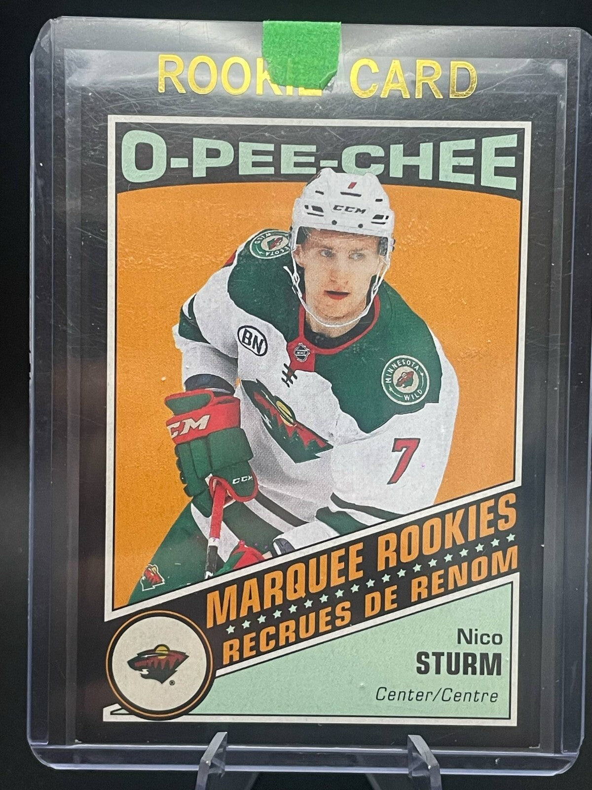 2019-20 NICO STURM O-PEE-CHEE OPC RETRO MARQUEE ROOKIES SP #510 WILD Black /100