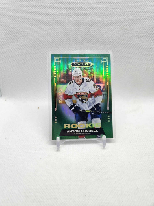 Anton Lundell 2021-22 UD Stature #145 Rookie Green /149 - Florida Panthers