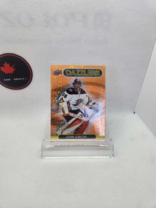 John Gibson 2021-22 Upper Deck Orange Dazzlers #DZ-52 Anaheim Ducks