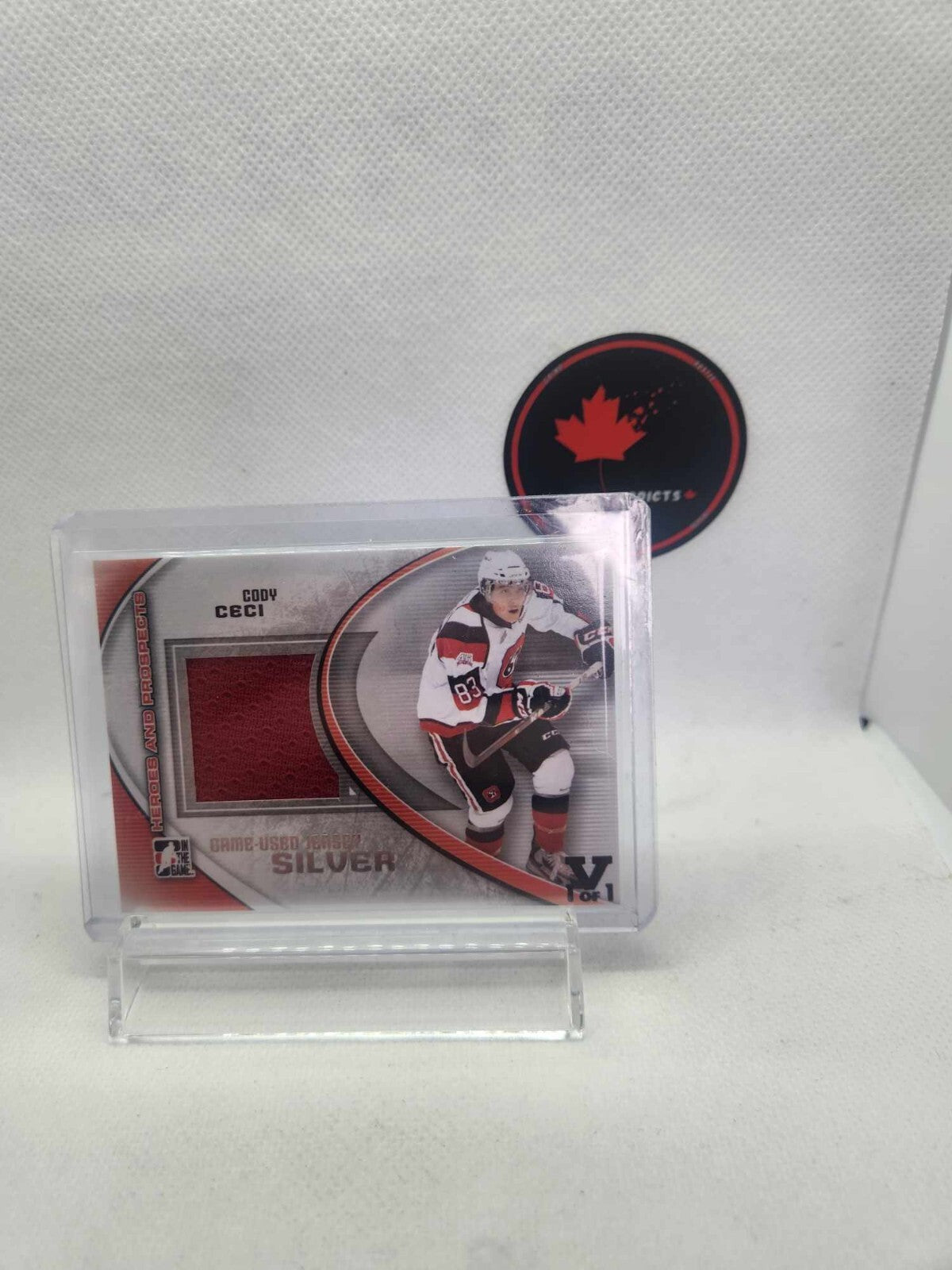 2011-12 ITG Game Used Jersey Silver CODY CECI Ottawa 67’s Oilers Card V 1 of 1