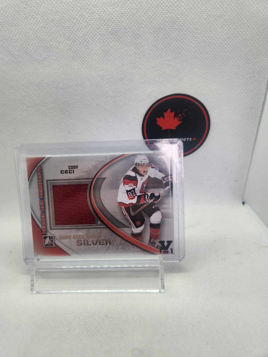 2011-12 ITG Game Used Jersey Silver CODY CECI Ottawa 67’s Oilers Card V 1 of 1
