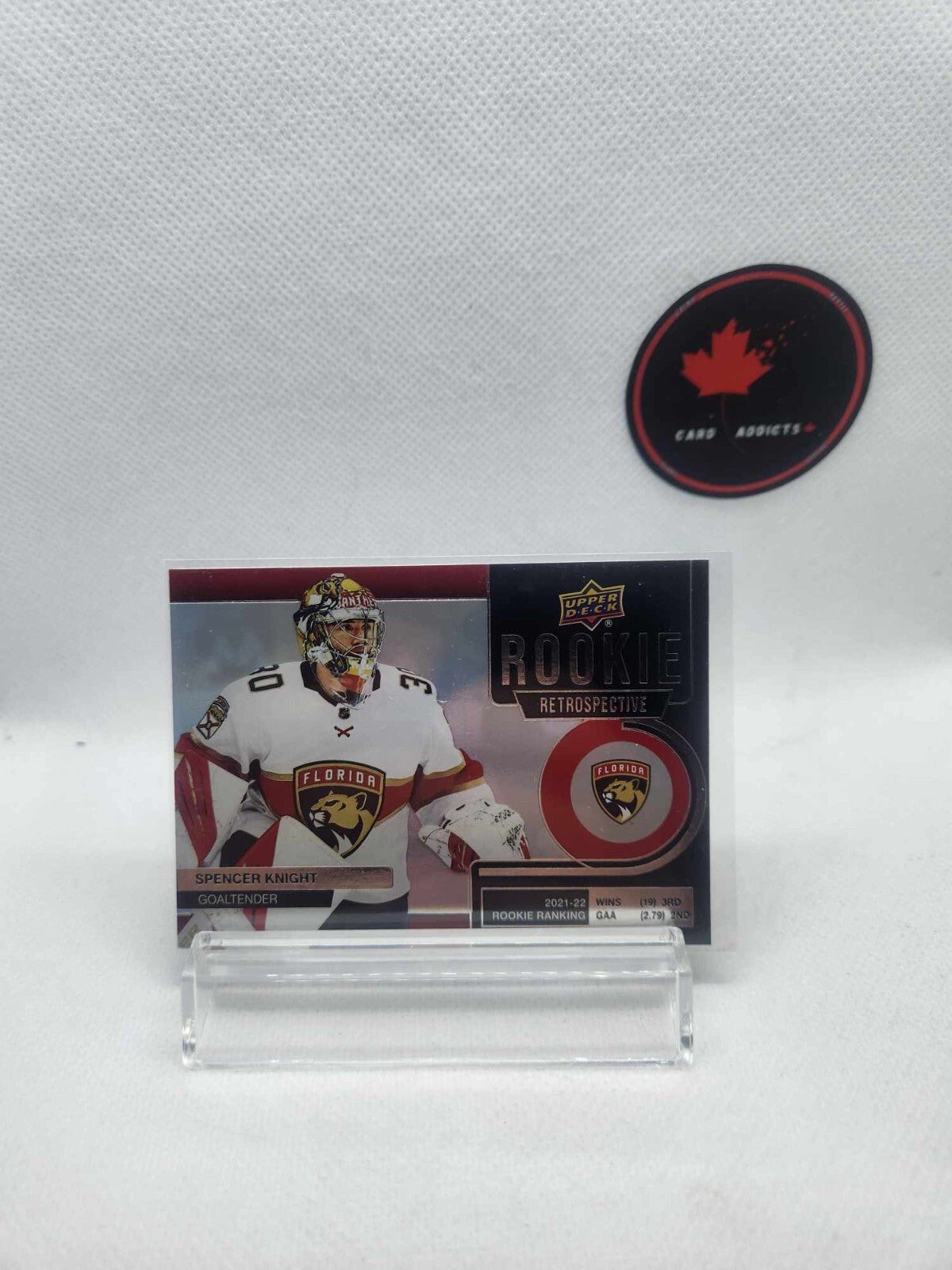 Spencer Knight, Florida Panthers 2022-23 UD Series 1 Rookie Retrospective #RR-6