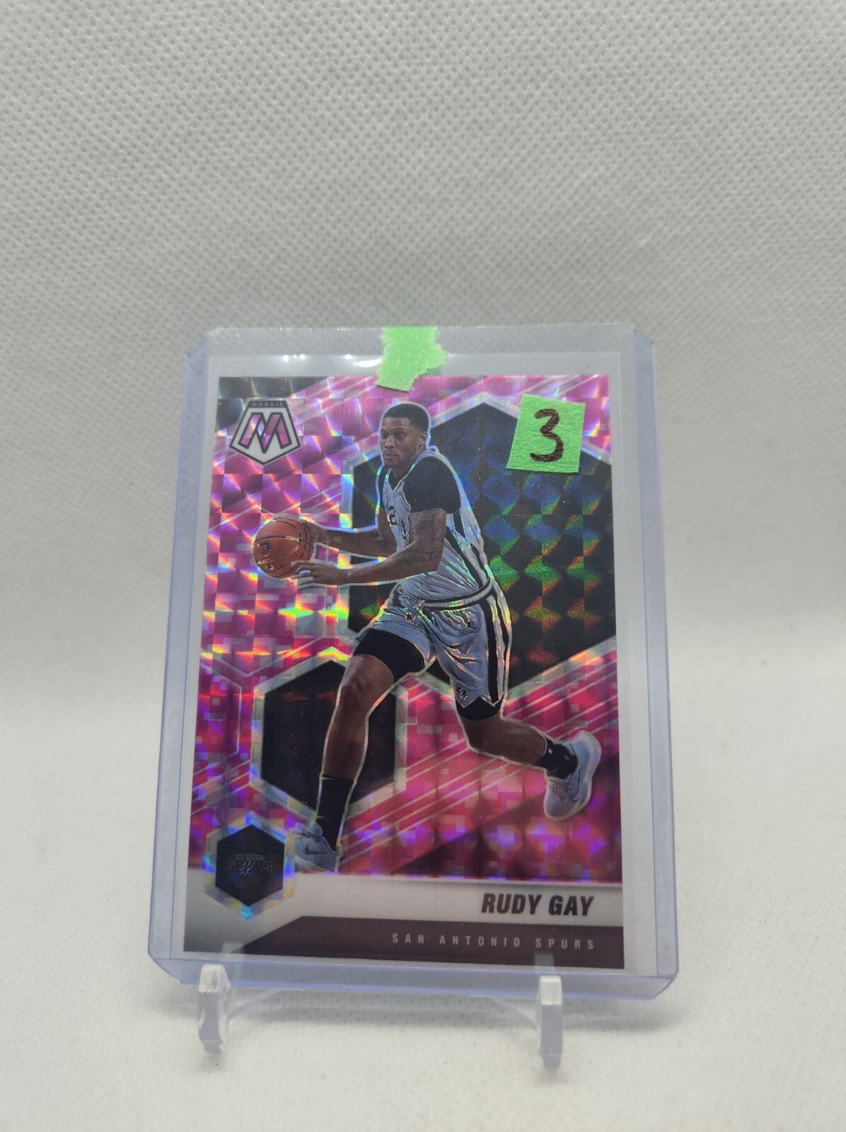 2020-21 Panini Mosaic Rudy Gay Pink Camo Prizm #160 San Antonio Spurs