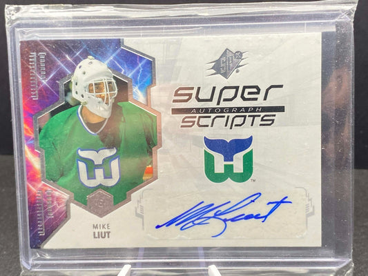 2019 Upper Deck SPx Super Scripts Auto #SS-ML Mike Liut Whalers