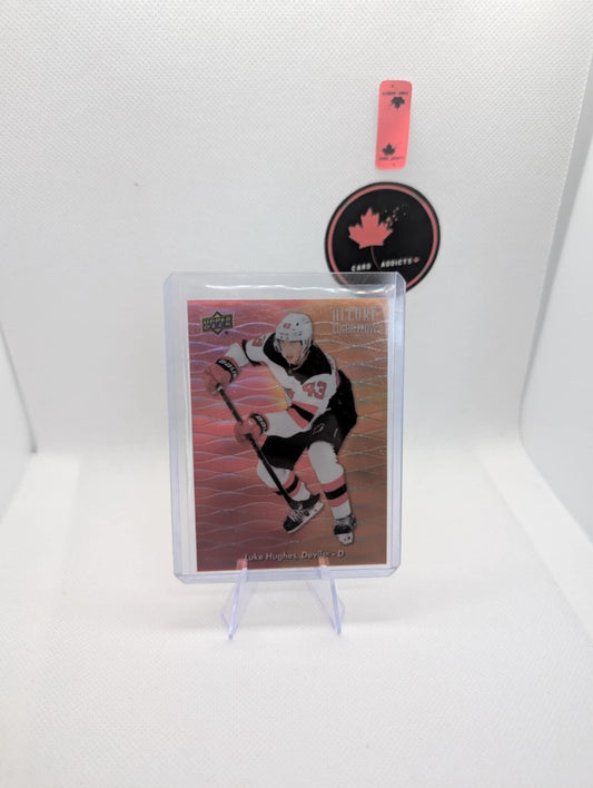 Luke Hughes Rookie 2023-24 Upper Deck Allure Color Flow Orange-Yellow CF-28