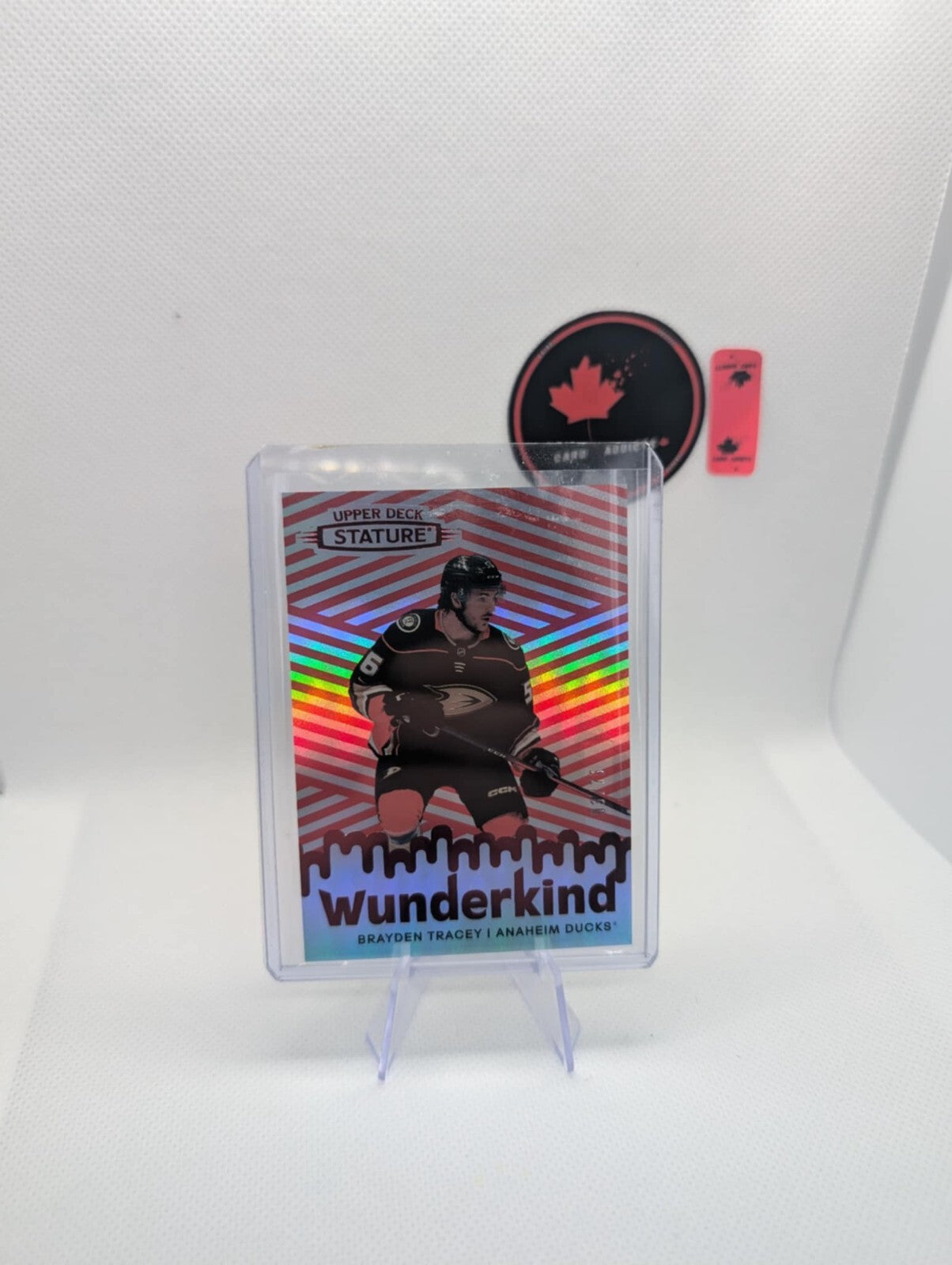 Brayden Tracey 2022-23 Upper Deck Stature Wunderkind Red /75 #W-2 Ducks RC