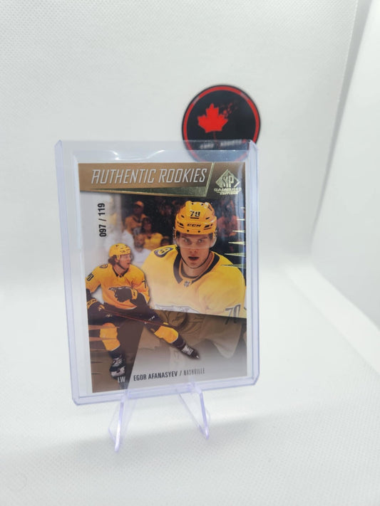2023-24 SP Game Used Authentic Rookies Egor Afanasyev /119