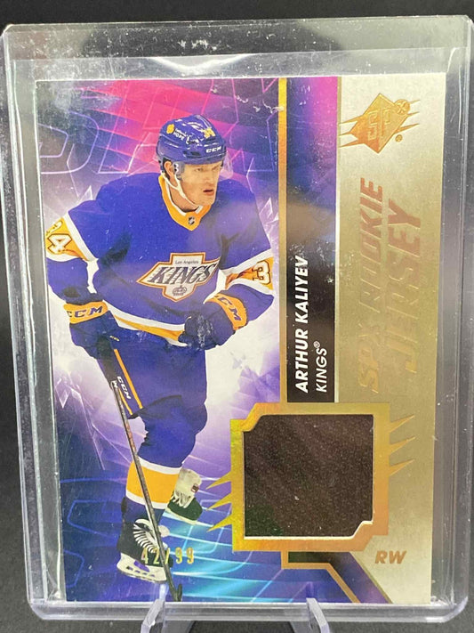 2020-21 SPx Rookie Jersey Gold Spectrum /99 Arthur Kaliyev #RJ-AK RC