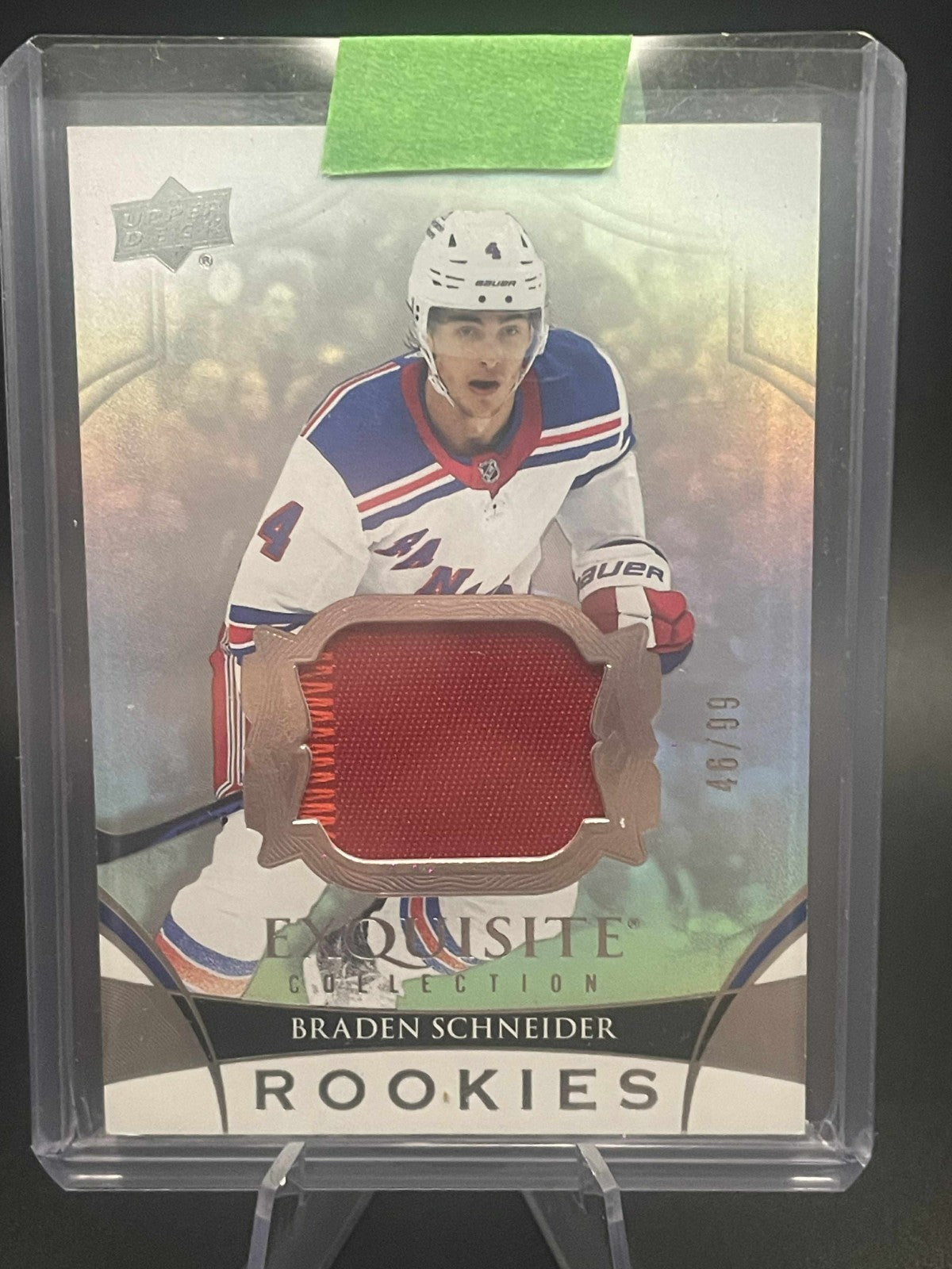 2022-23 Upper Deck Exquisite Rookie Patch Braden Schneider #RP-BS /99