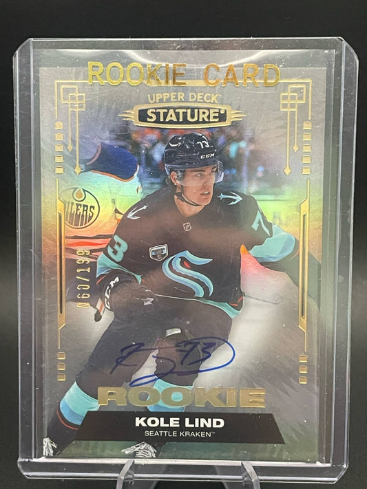 Kole Lind 2021-22 Upper Deck Stature AUTO ROOKIE /199 #152