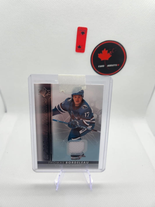 2022-23 Thomas Bordeleau Upper Deck SP Rookie Authentics Jersey #133