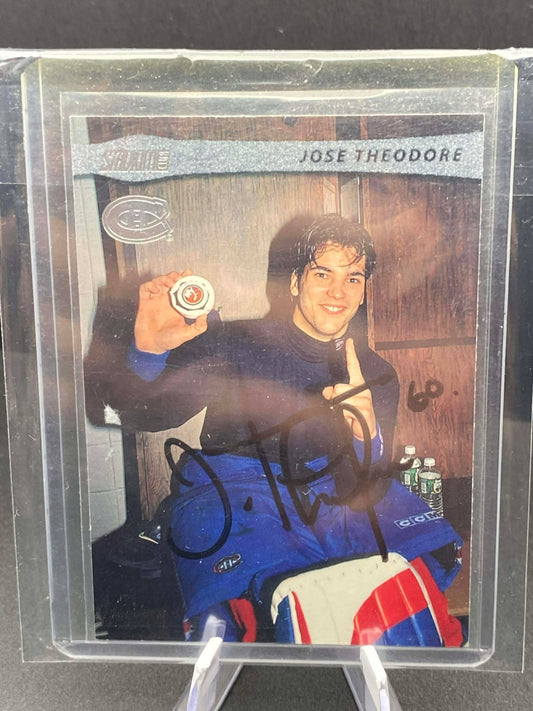 2001-02 STADIUM CLUB # 38 JOSE THEODORE IP Auto