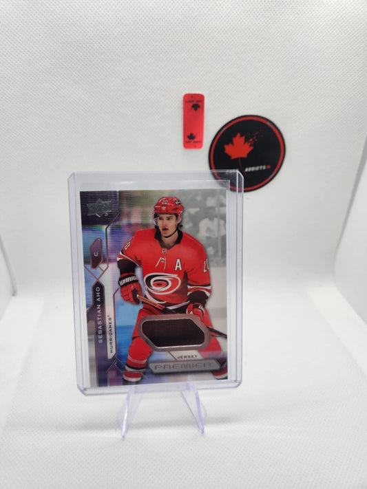Sebastian Aho 2021-22 Upper Deck Premier Game-Used Jersey #35