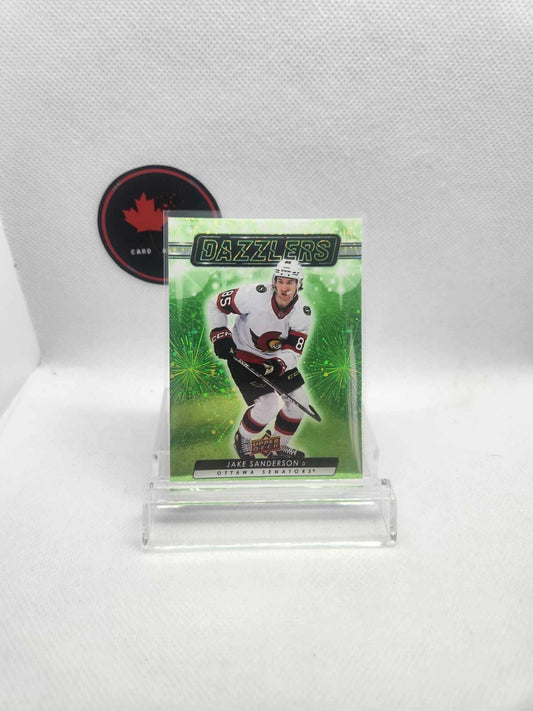 2022-23 Upper Deck Series 2 Green Dazzlers Jake Sanderson