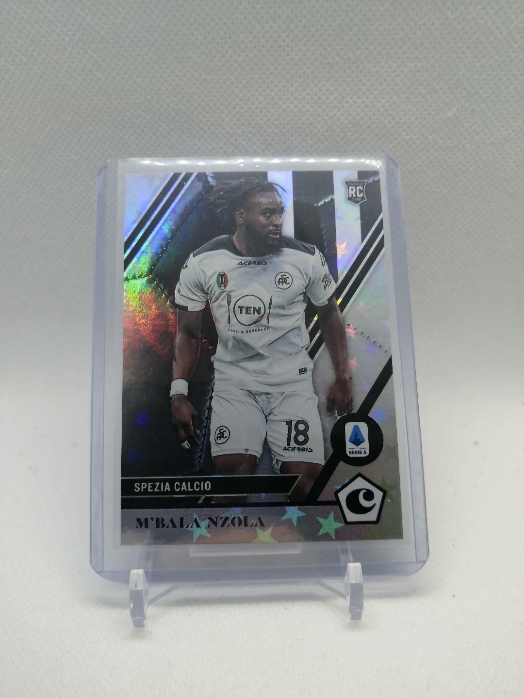 M’bala Nzola spezia calcio purple parallel chronicles panini RC #21