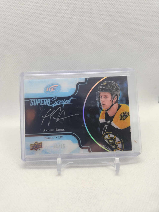 2017-18 Upper Deck Ice Superb Script #SSAB Anders Bjork AUTO /49