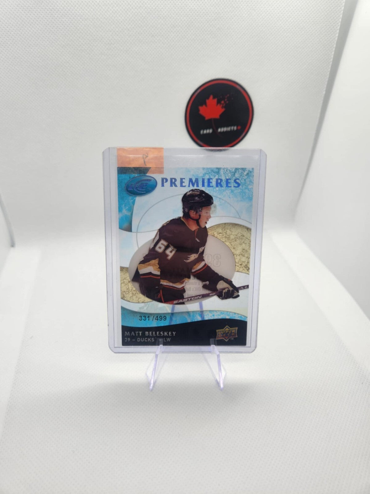 09/10 UPPER DECK ICE ROOKIE RC #162 MATT BELESKEY /499 DUCKS