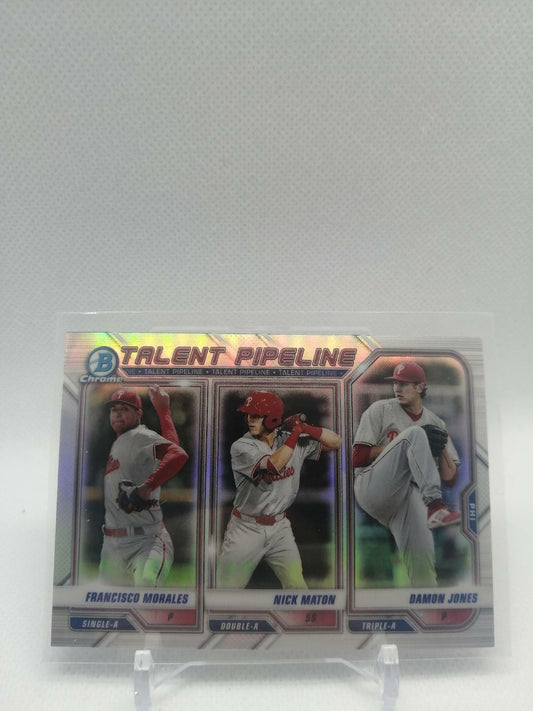 2021 BOWMAN CHROME TALENT PIPELINE REFRACTOR PHILLIES MATON / JONES / MORALES