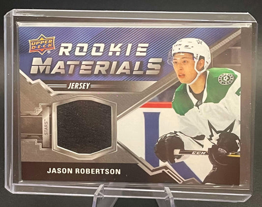 2020-21 Upper Deck Rookie Materials #RMJR Jason Robertson RC Jersey White Dallas