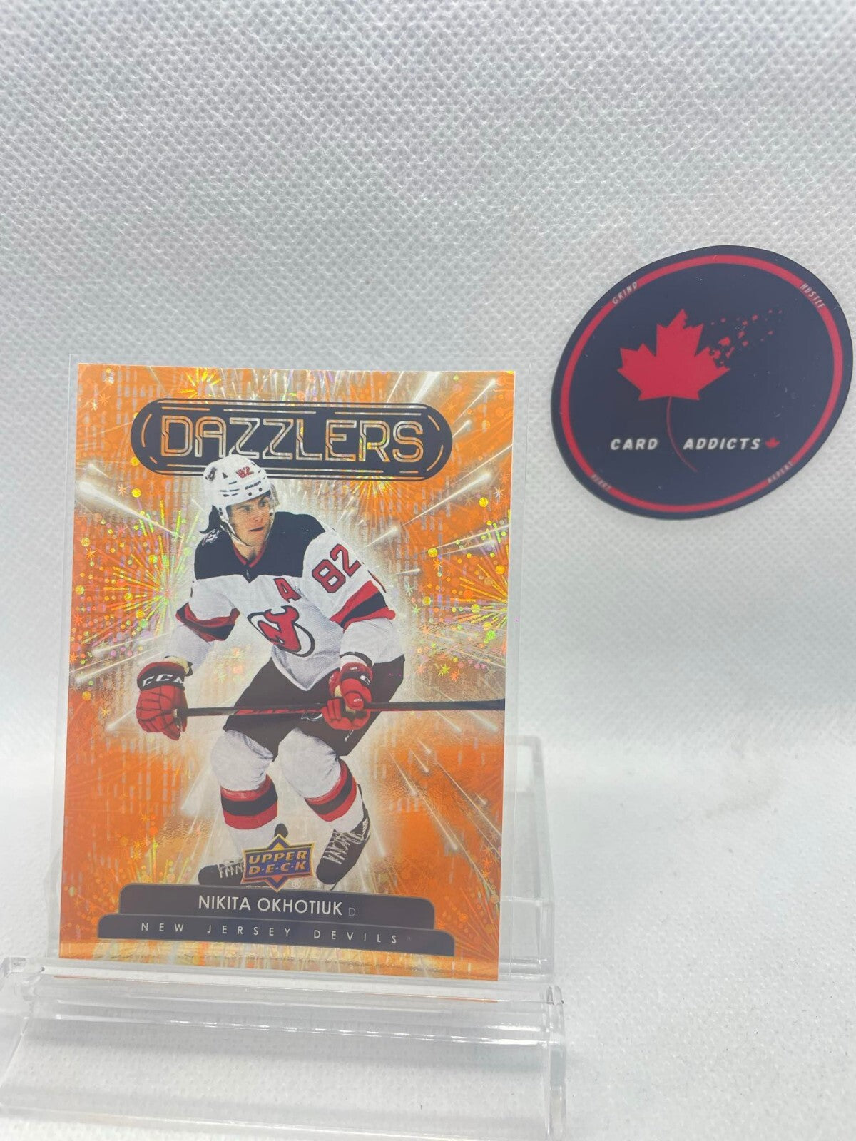 2022-23 UPPER DECK SERIES 2 ORANGE DAZZLERS #DZ-59 NIKITA OKHOTIUK NEW JERSEY