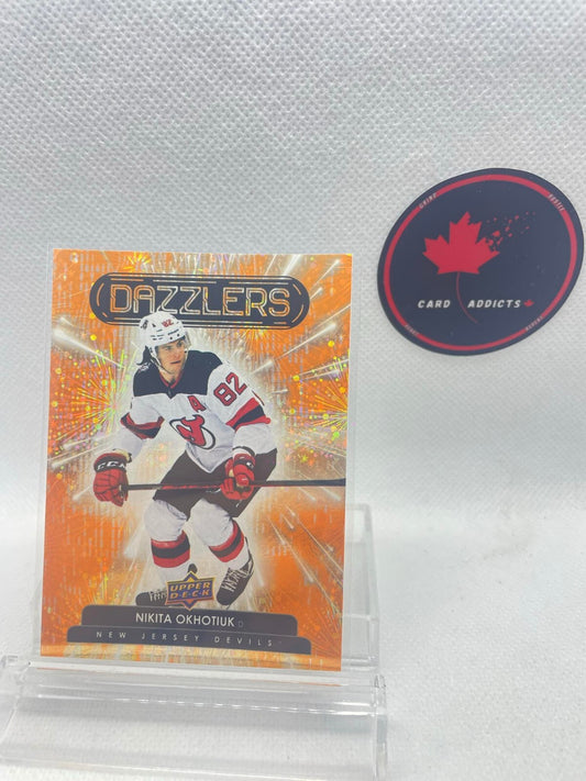 2022-23 UPPER DECK SERIES 2 ORANGE DAZZLERS #DZ-59 NIKITA OKHOTIUK NEW JERSEY