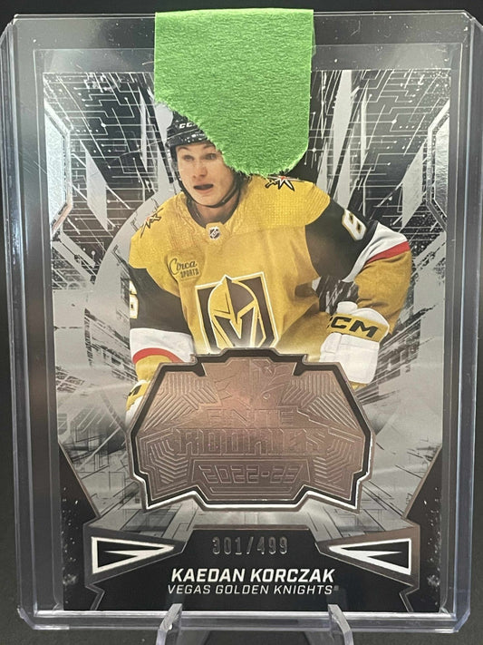 2022-23 Upper Deck SPX Finite Rookie Kaedan Korczak /499 Vegas Golden Knights