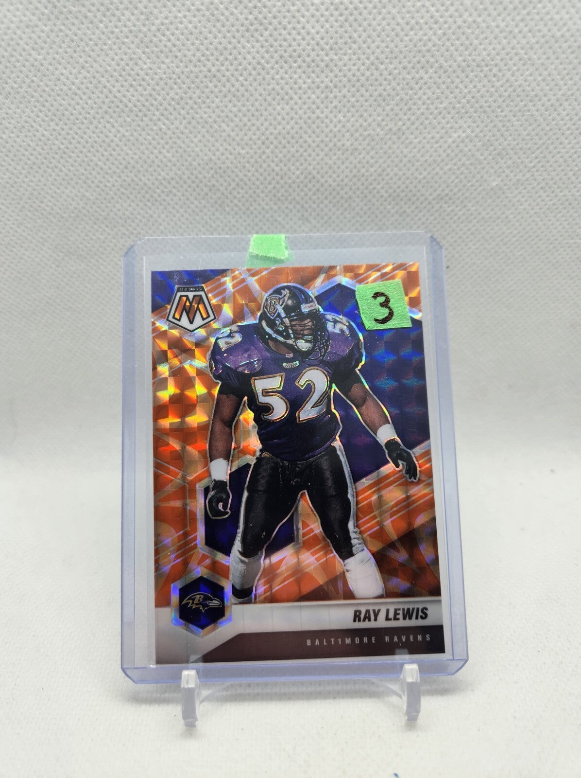 2021 Panini Mosaic - RAY LEWIS REACTIVE ORANGE MOSAIC PRIZM #21