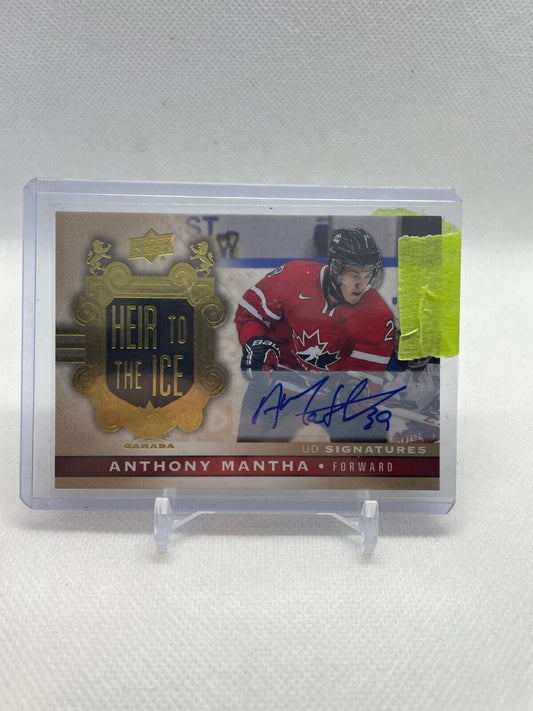 2017-18 Cdn Tire Heir to the Ice UD SIGNATURES💥Anthony Mantha💥card 143 Mint!Op