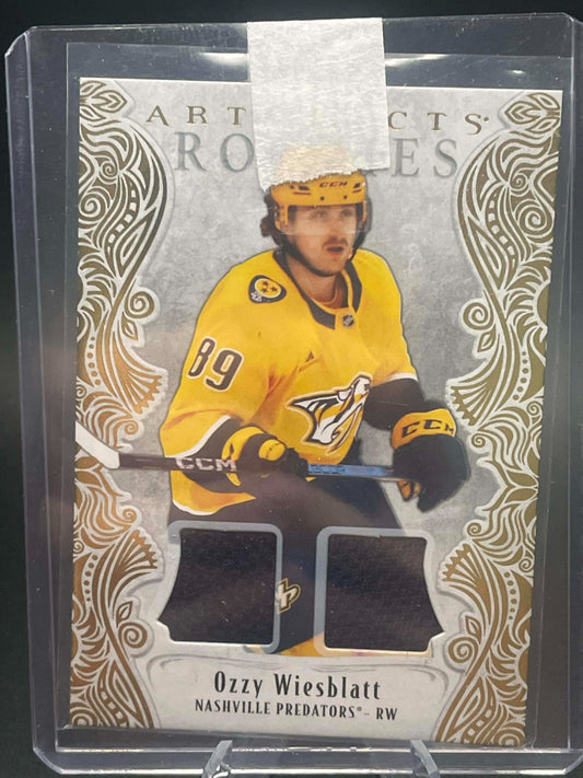 25/26 2025 UPPER DECK ARTIFACTS OZZY WIESBLATT #171 ROOKIE GOLD DUAL JERSEY /499