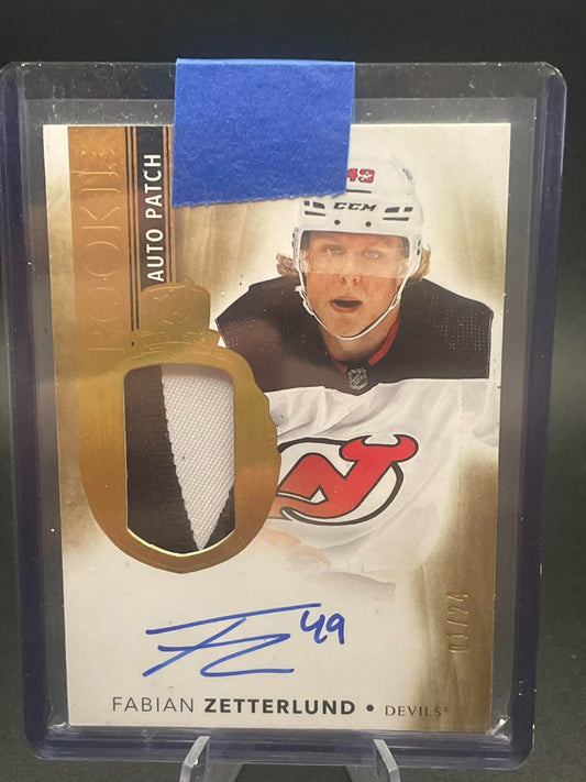 2021 UD THE CUP #144 FABIAN ZETTERLUND GOLD FOIL PATCH AUTO RC ROOKIE /24