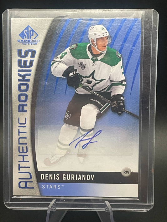 2017-18 SP Game Used Authentic Rookies Blue Denis Gurianov #162 Rookie Auto RC