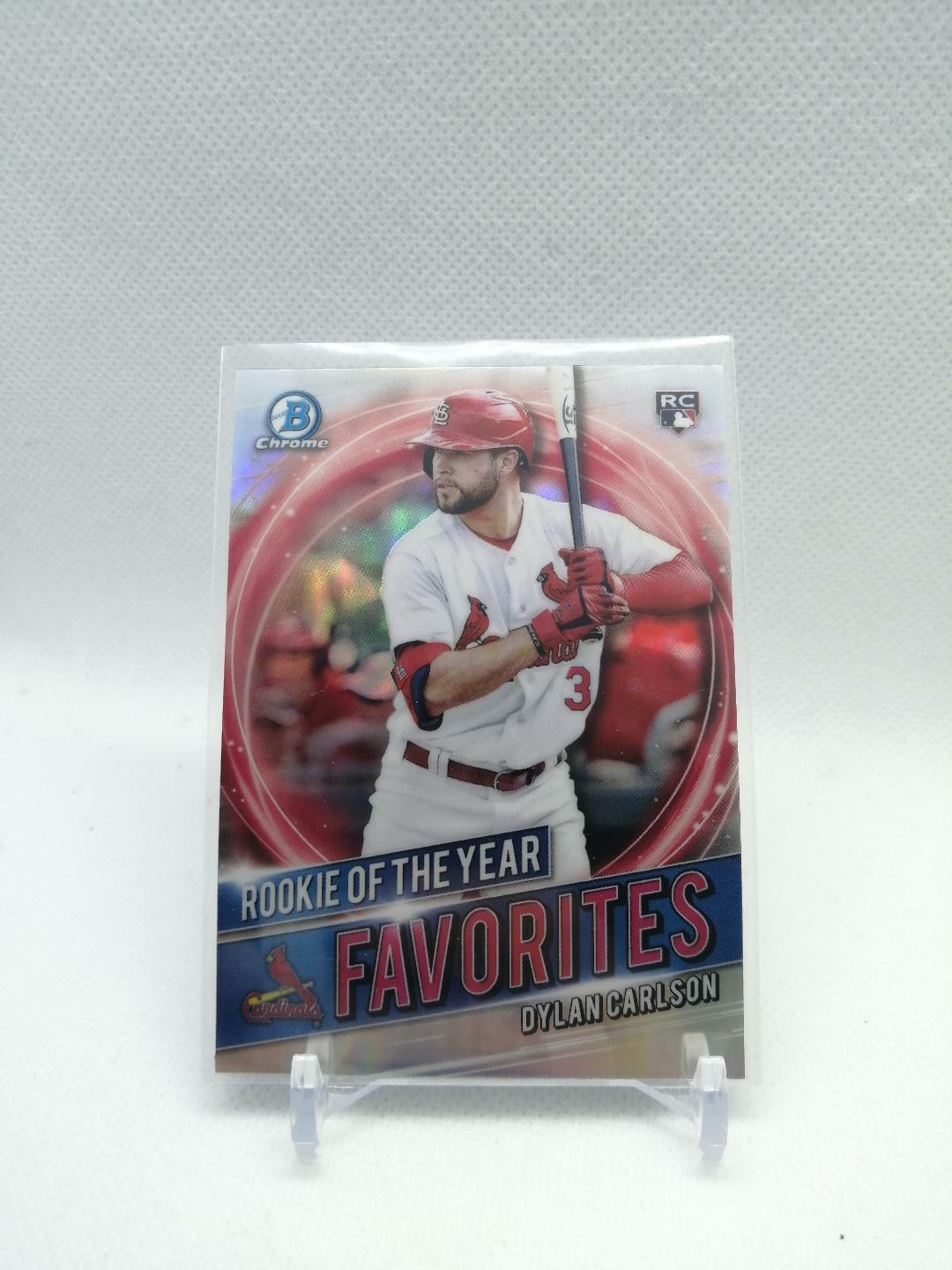 2021 Bowman Chrome Rookie of the year favorites Dylan Carlson RRY-DC Cardinals