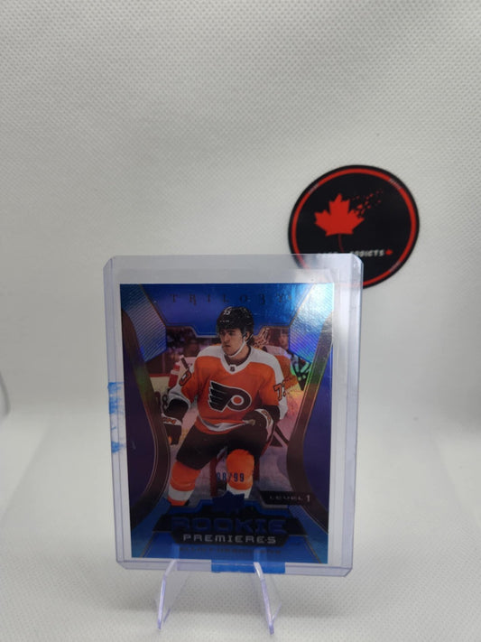 Elliot Desnoyers 2023-24 Upper Deck Trilogy Rookie Premieres Blue /99