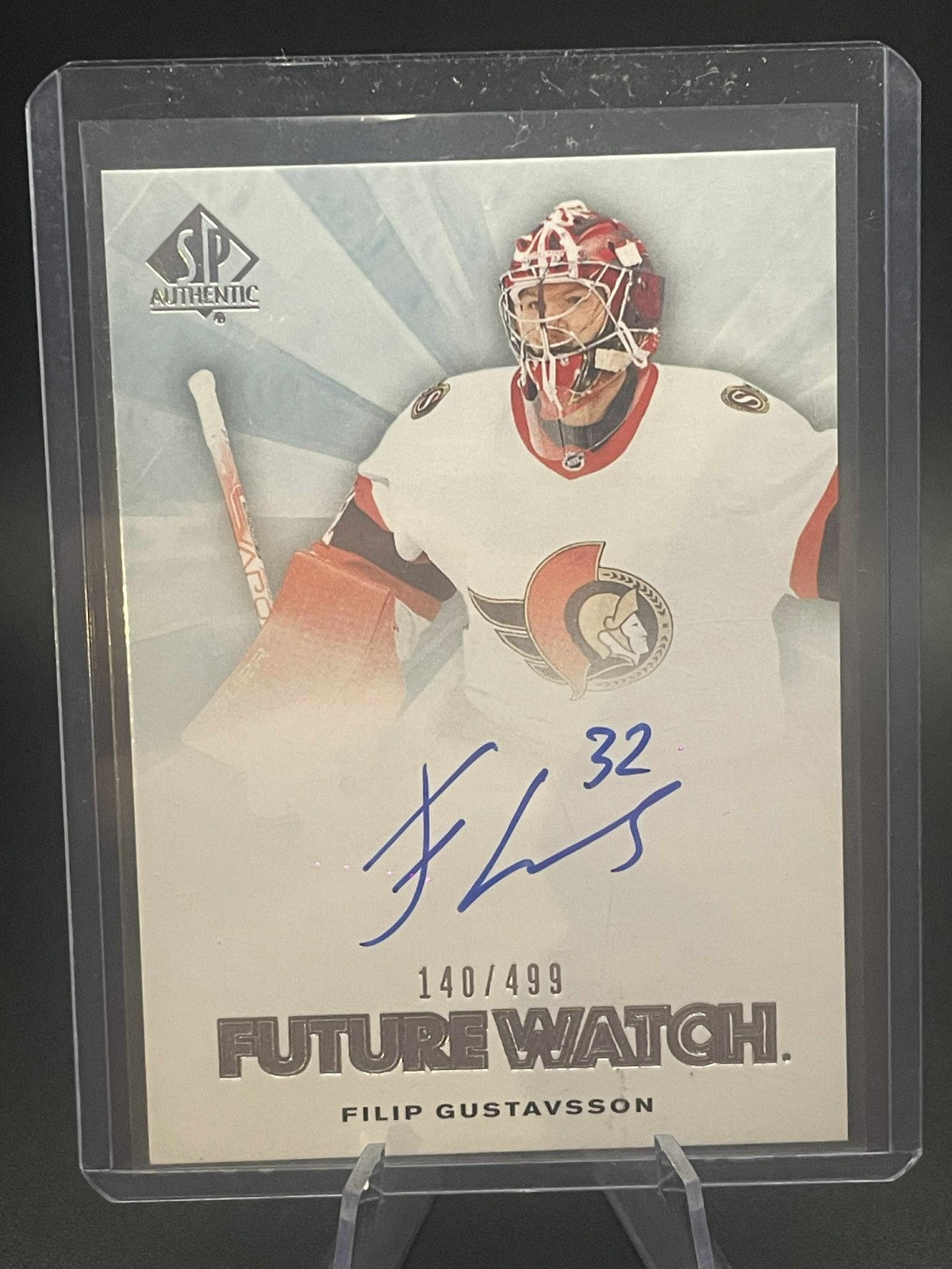 2021-22 SP Authentic Filip Gustavsson Future Watch Auto Retro RC /499