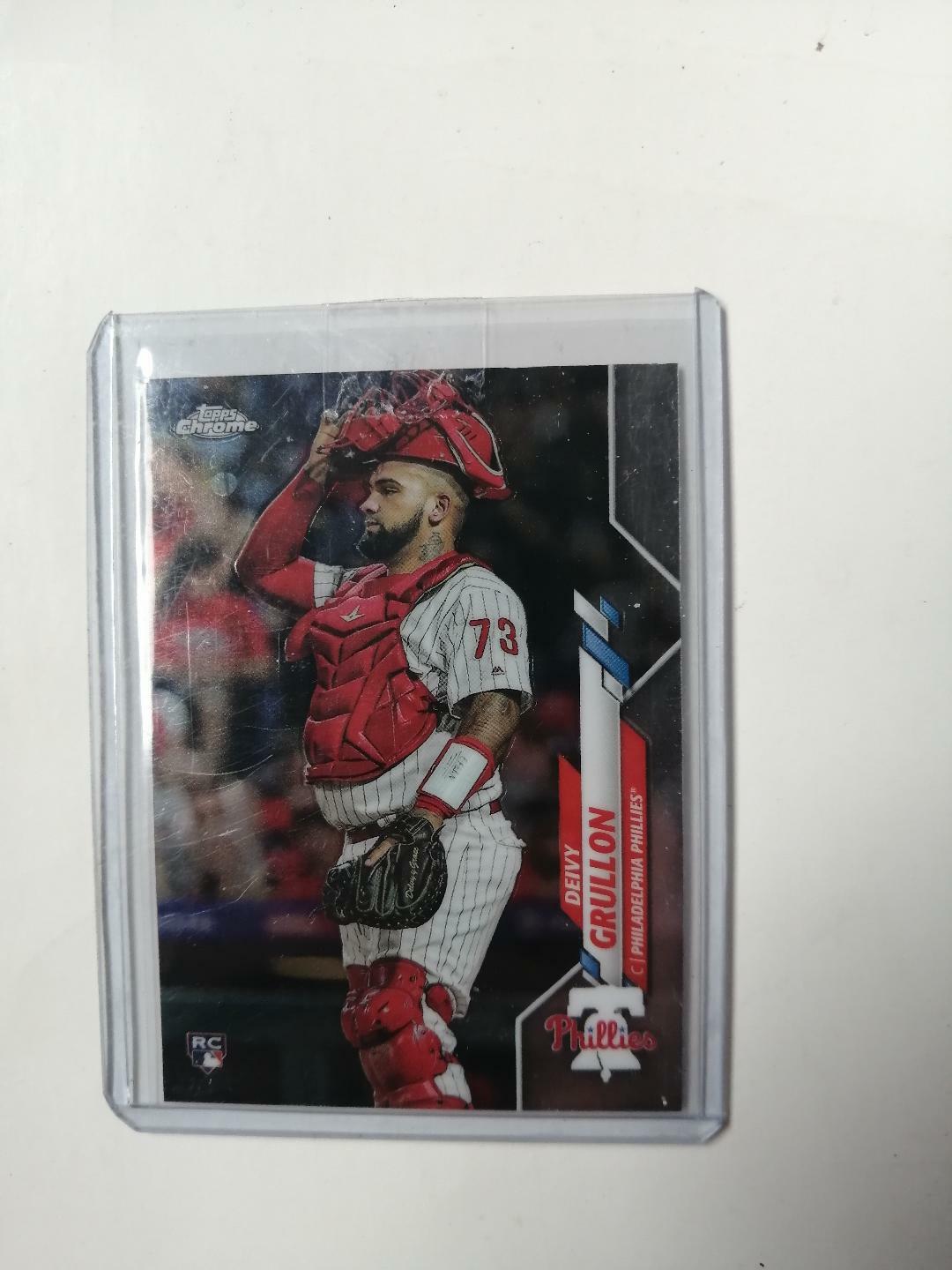 2020 DEIVY GRULLON TOPPS CHROME UPDATE BASEBALL ROOKIE CARD RC #U-39 PHILLIES