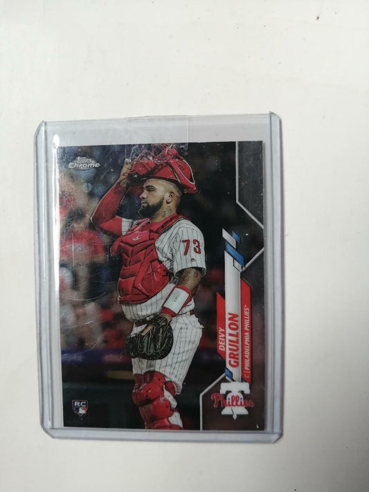 2020 DEIVY GRULLON TOPPS CHROME UPDATE BASEBALL ROOKIE CARD RC #U-39 PHILLIES