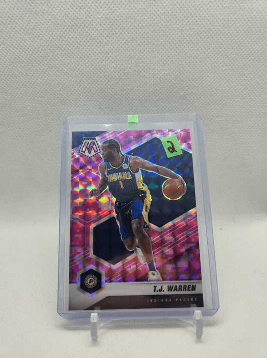 T.J. Warren 2020-21 Mosaic Pink Prizm #165 Phoenix Suns Indiana Pacers