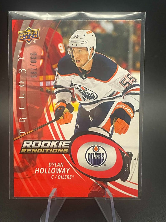 Dylan Holloway Rookie Renditions /799 - Edmonton Oilers - 2022/23 Trilogy