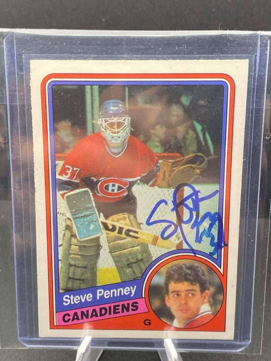 1984-85 O-Pee-Chee #269 Steve Penney RC Rookie Montreal Canadiens IP Auto