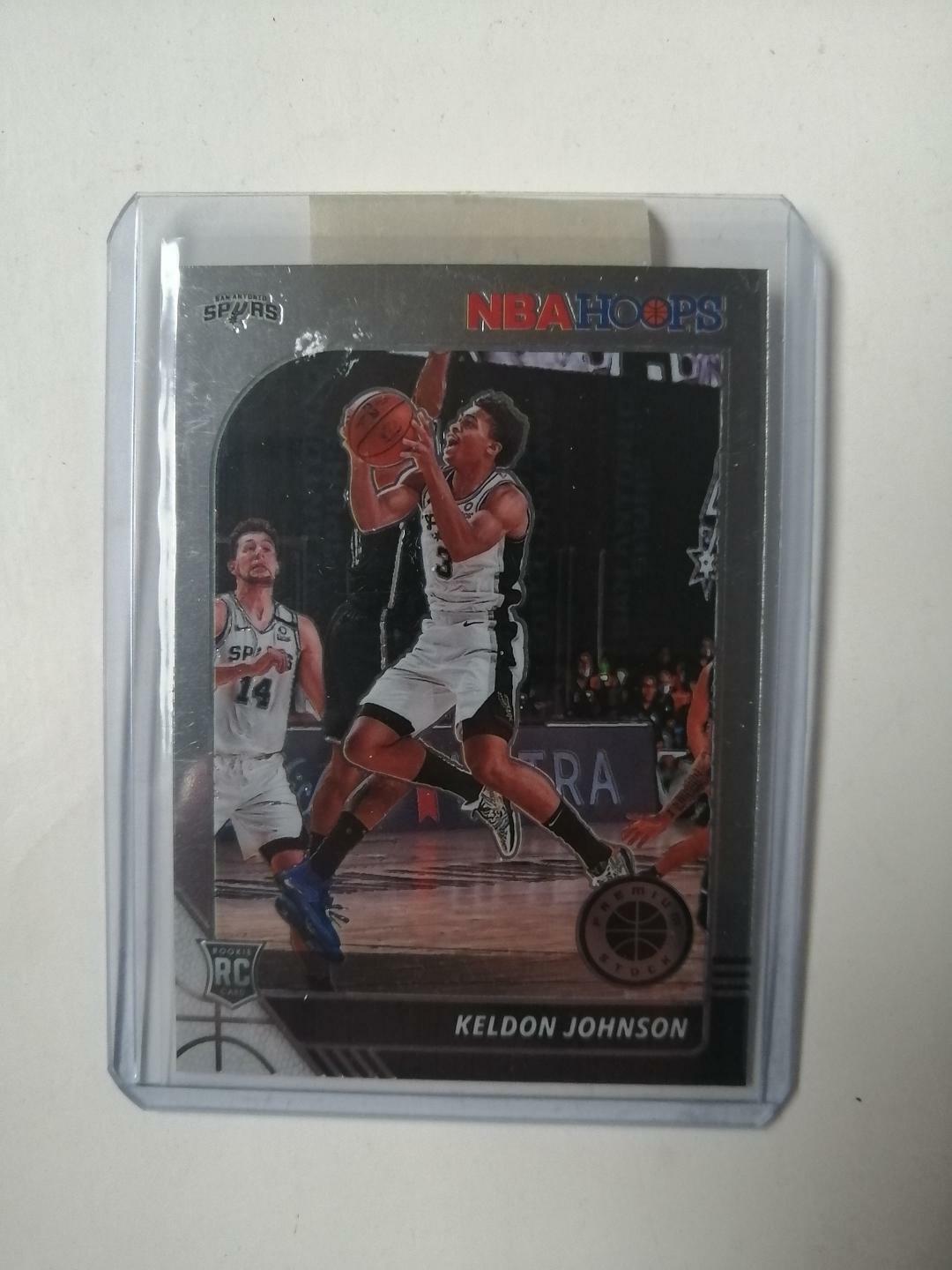 Keldon Johnson #224 Rookie 19-20 NBA Hoops Premium Stock San Antonio Spurs