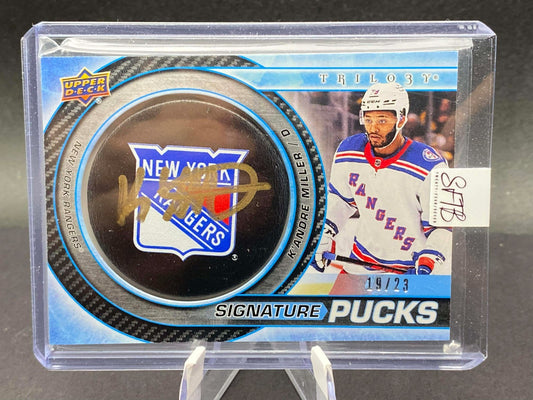 2023-24 UD Trilogy Signature Pucks K’Andre Miller Auto