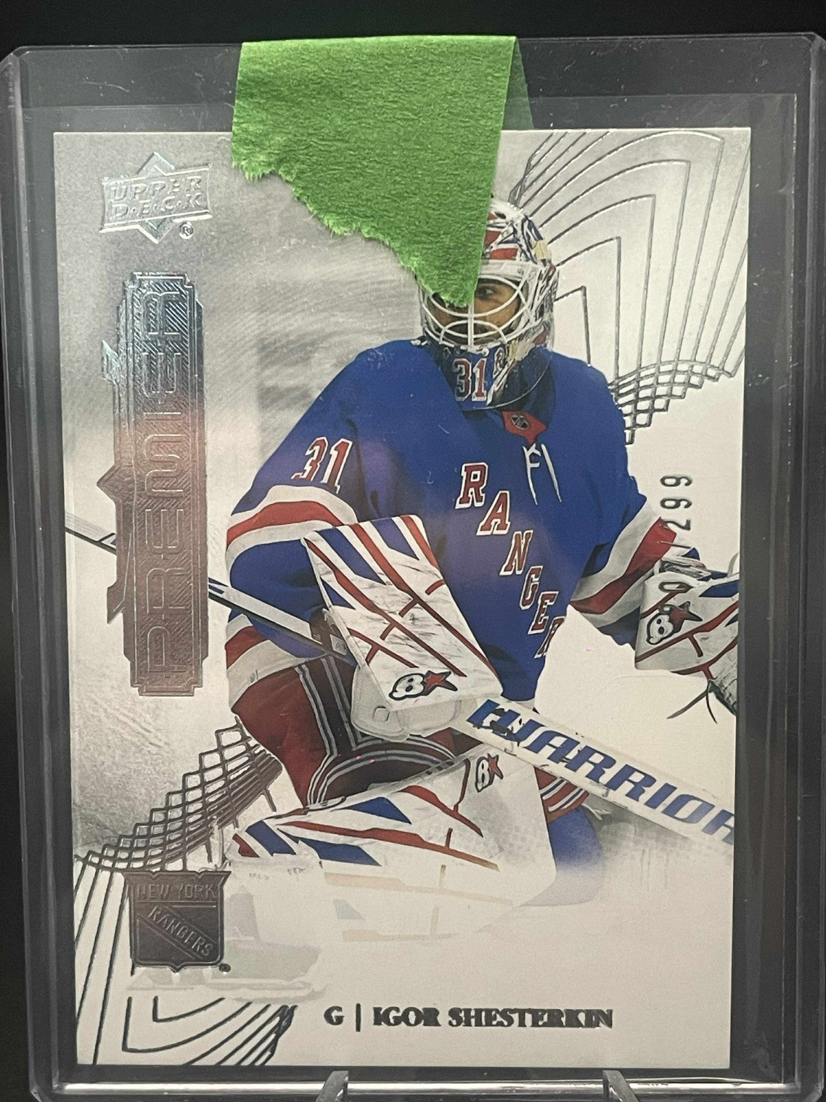 22-23 Igor Shesterkin /299 #57 New York Rangers UD Premier
