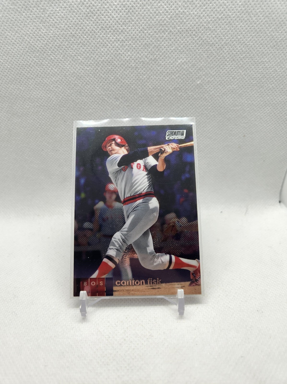 2020 Topps Stadium Club Chrome Carlton Fisk Red Sox #306 Refractor Parallel SpO