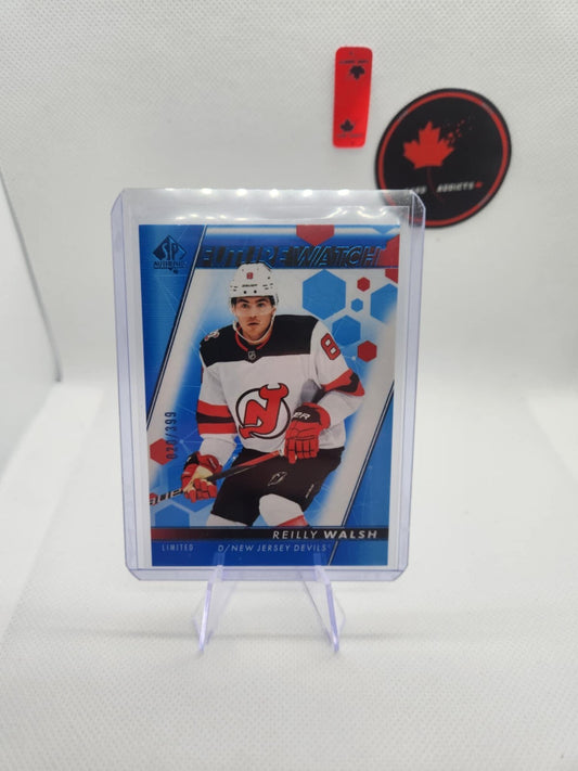 Reilly Walsh 2022-23 SP Authentic Limited Blue Future Watch /399 #126 New Jersey