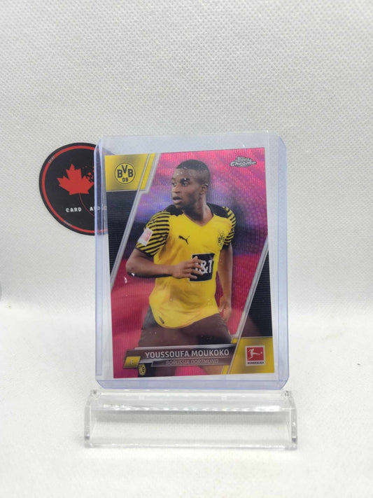 2022 Topps Chrome Youssoufa Moukoko Pink Wave /399