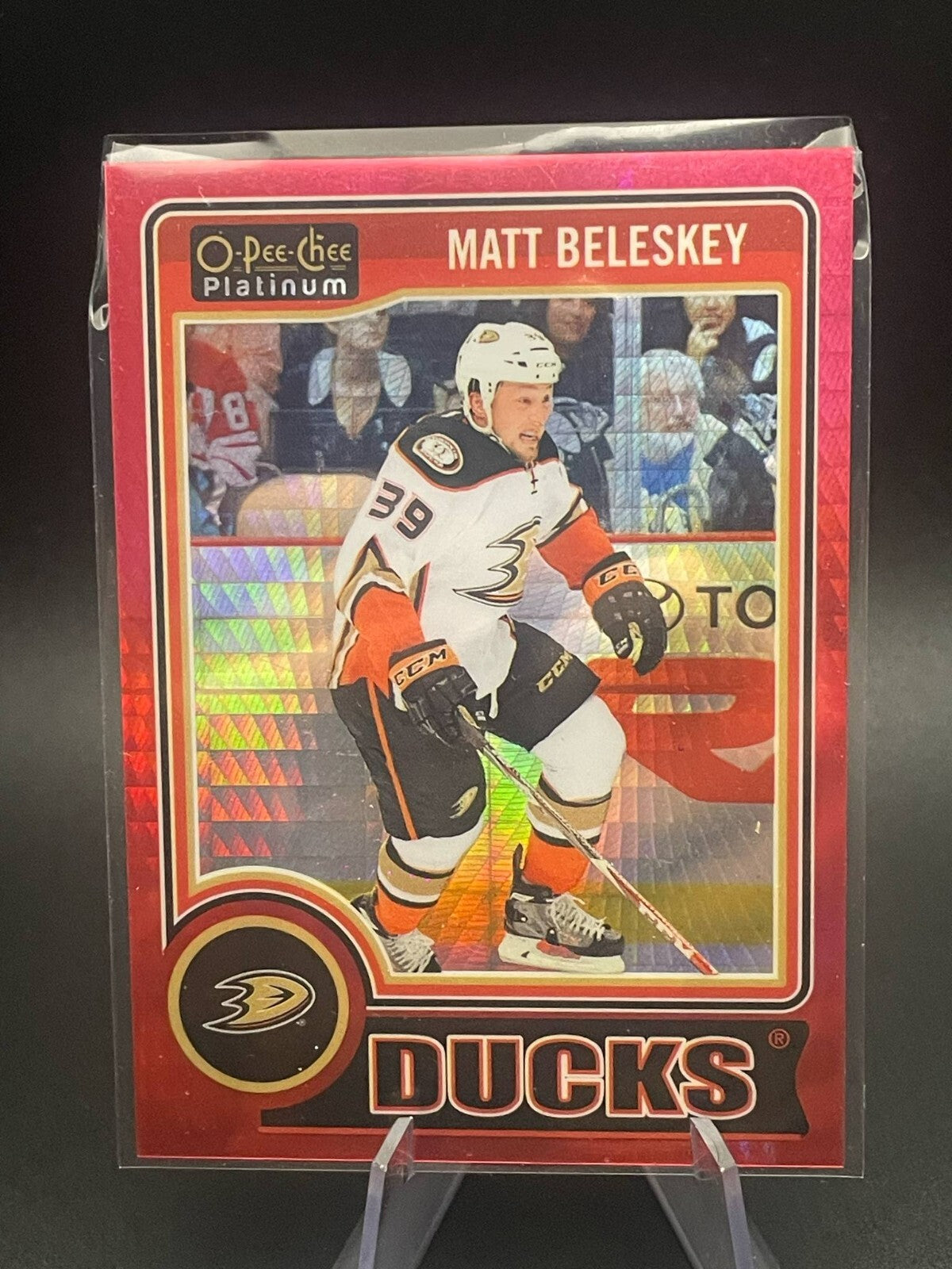 2014-15 O-Pee-Chee Platinum Matt Beleskey Anaheim Ducks Red Prism /199