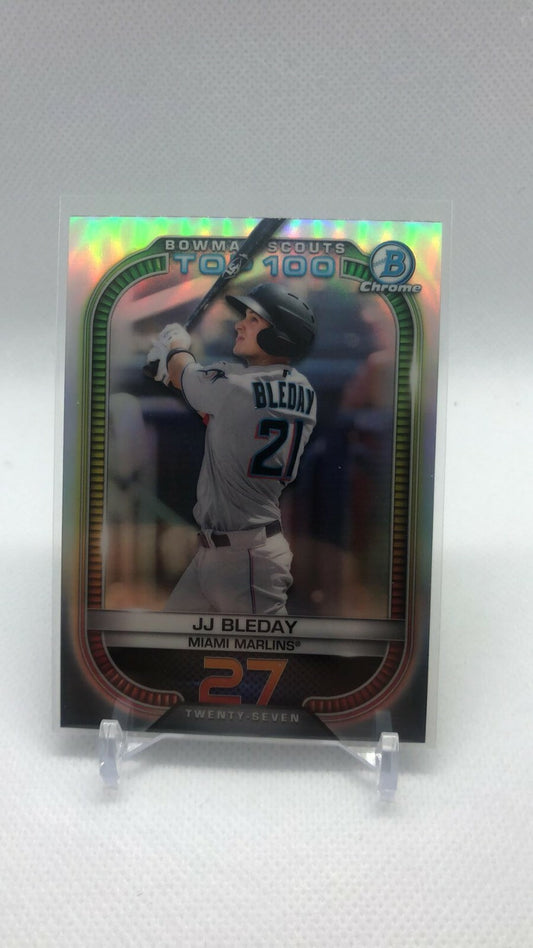 2021 Bowman Scouts Top 100 Chrome Base #BTP-27 JJ Bleday - Miami Marlins MINT