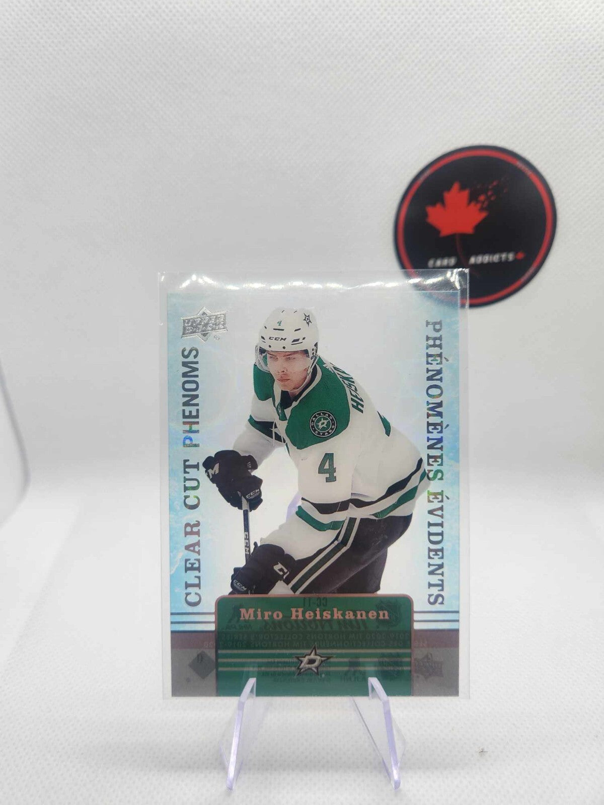 2019/20 Tim Hortons Miro Heiskanen Clear Cut Phenoms Insert Card # CC-11 Stars