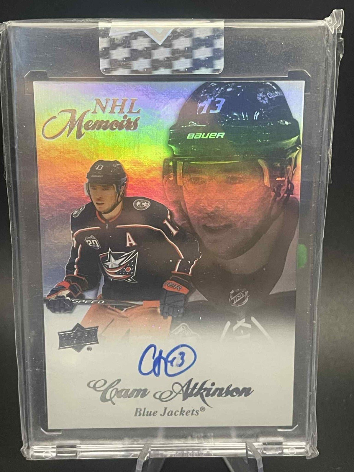 2020-21 Upper Deck Clear Cut NHL Memoirs Autograph #M-CA Cam Atkinson