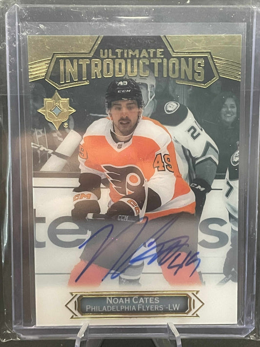 2022-23 UD Ultimate Introductions Auto Rookie Noah Cates Philadelphia Flyers